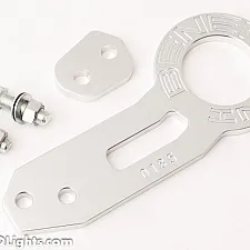 Tow Hook Kit, Anodized Aluminum, Silver