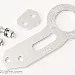 Back racing tow hook kit, anodized aluminum, silver