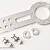 Tow Hook Kit, Front Racing, Anodized Aluminum, Silver