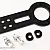 Tow Hook Kit, Front Racing, Anodized Aluminum, Black