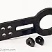 Front racing tow hook kit, anodized aluminum, black