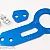 Tow Hook Kit, Anodized Aluminum, Blue
