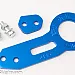 Back racing tow hook kit, anodized aluminum, blue
