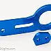 Back racing tow hook kit, anodized aluminum, blue