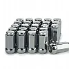 Wheel Nuts, M14 x 1.5, 42 mm, 60°, Steel, Silver Chrome, 20 Pcs
