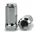 Hjulmuttrer M14 x 1,5 42 mm 60°, stål, silver kromad (20st)