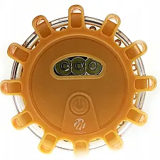 LED Varningslampa, Magnetisk UFO, Stöttålig, Vattentät, Gul, 3 x AAA-batterier