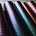 Wrapping vinyl foil , 3D carbon fibre look, chameleon color gold-pink, price for 10 x 152 cm