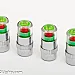 Air vent cap, universal kit (4pcs), chrome, with tire pressure warning, for 2.4 bar (36PSI)