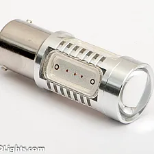 LED Bulb, BA15S (P21W), Xtreme, Extra Powerful, 5 LED, CREE, Red, 12V, 1 Lamp