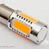 LED-lampa, BA15S (P21W), Xtreme, extra stark, 5 LED, CREE, gul/orange, 12V