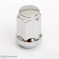Wheel Nut, M14 x 1.5, 35 mm, 60°, Steel, Silver Chrome
