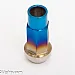 Wheel nuts M12 x 1,5 50 mm 60°, titanium, blue rainbow  (1 wheel nut)