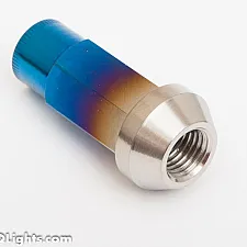 Wheel Nut, M12 x 1.5 50 mm 60° Titanium Blue Rainbow