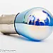 MTec BA15S cornering or brake lamp, white / blue light, silver / rainbow surface, 21W, 1 lamp