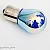 Cornering or Brake Lamp, BA15S, White/Blue Light, Silver/Rainbow Surface, 21W, 1 Lamp, MTec