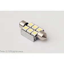 LED Bulb, Festoon 37mm, Canbus, 6 LED, White 6000K, With Heatsink, 1 Lamp