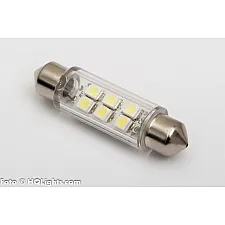 LED Bulb, Festoon C5W 41mm White 6000K, 1 Lamp