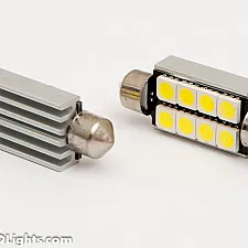 LED Bulb, Festoon C5W 41mm 8 LED Canbus White 6000K, 2 Lamps
