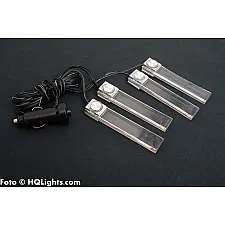 LED Footwell Light Bars, 4 x 1 Watt, Car Interior Atmosphere Ambience