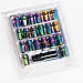 Wheel nuts M12 x 32 mm 60°, steel, rainbow color, 20 pcs incl. dual adapter