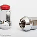 Wheel nuts D1 Spec M12 x 1,25 34 mm 60°, steel, chrome with red top, 20 pcs