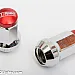 Wheel nuts D1 Spec M12 x 1,25 34 mm 60°, steel, chrome with red top, 20 pcs