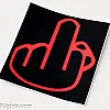 Sticker, Red on Black Background, 90x85mm