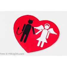 Sticker, Red Heart, White Background, 92x82mm
