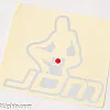 Sticker, Silver Reflective, 130x120mm, JDM Girl