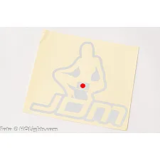 Sticker, Silver Reflective, 130x120mm, JDM Girl
