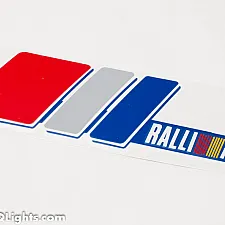 Klistermärke, Vit Bakgrund, 190x55mm, Ralliart