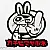Klistermärke "Bunny Fuck U Finger", 110x90mm