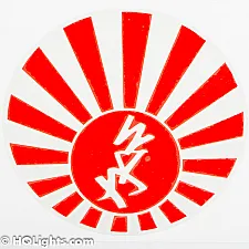 Sticker, 100x100mm, JDM Rising Sun