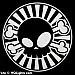 Sticker JDM Rising Sun silver reflex, 100x100mm