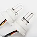 Strobe flash lights, 2 very powerful strobe lamps with control box, white