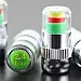 Air vent cap, universal kit (4pcs), chrome, with tire pressure warning, for 2.4 bar (36PSI)