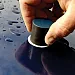 Sanding pad 30mm with hook and loop attachment and flexible construction for precision sanding on tight surfaces