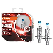 Headlight Bulb, H1 2-Pack 12V 55W +150% Light +150m Range +20% Brighter, Osram