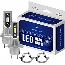 LED-lampa, H7 CSP, CE E9 Certifierad, 4000 LM 6000K CANBUS, 2 Lampor, För VW Passat B5 FL