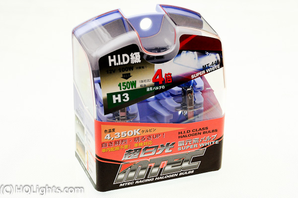 MTec H3 Super White halogen bulbs, racing 100W 4350K