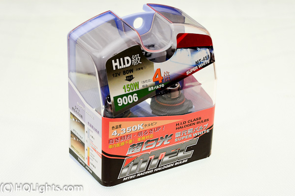 MTec 9006 HB4 Super White halogen bulbs, Racing 80W 4350K