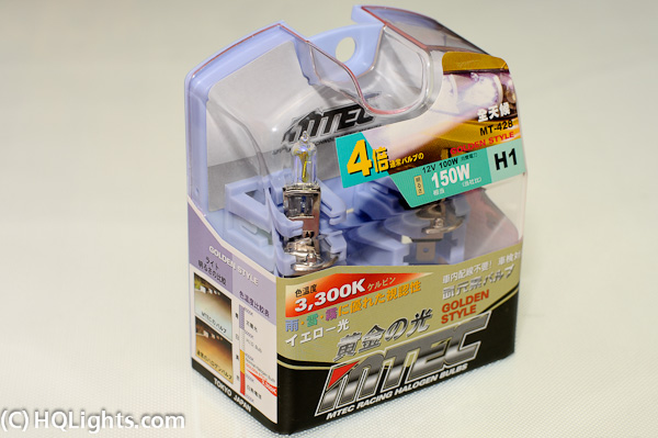 Mtec H1 Golden Style halogen bulbs, Racing 100W 3300K