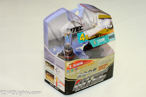 Mtec 9005 HB3 Golden Style halogen bulbs, Racing 100W 3300K