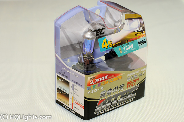 Mtec 9006 HB4 Golden Style halogen bulbs, Racing 80W 3300K