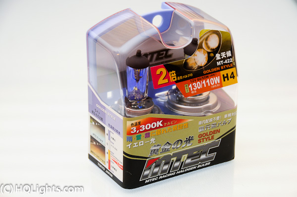 Mtec H4 Golden Style halogen bulbs, 60/55W 3300K