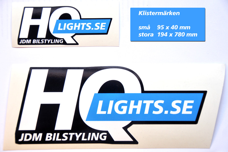 HQLights.se sklistermärke, stort (194x780mm)