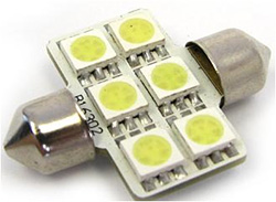 C5W LED lamp, 31mm, 1W White