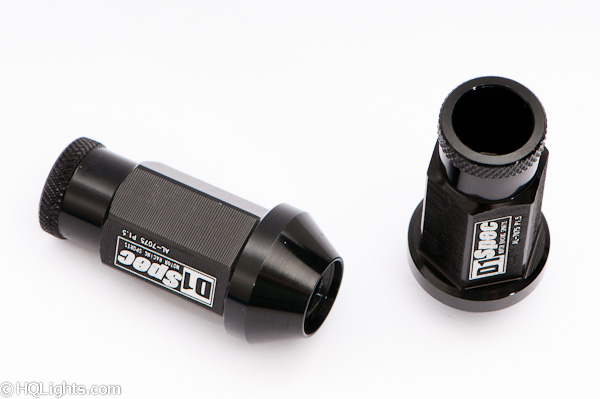 Wheel nuts D1 Spec M12 x 1,50 52 mm 60°, aluminium, black, open top, 20 pcs