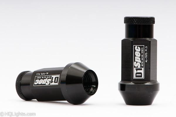 Wheel nuts D1 Spec M12 x 1,50 52 mm 60°, aluminium, black, open top, 20 pcs